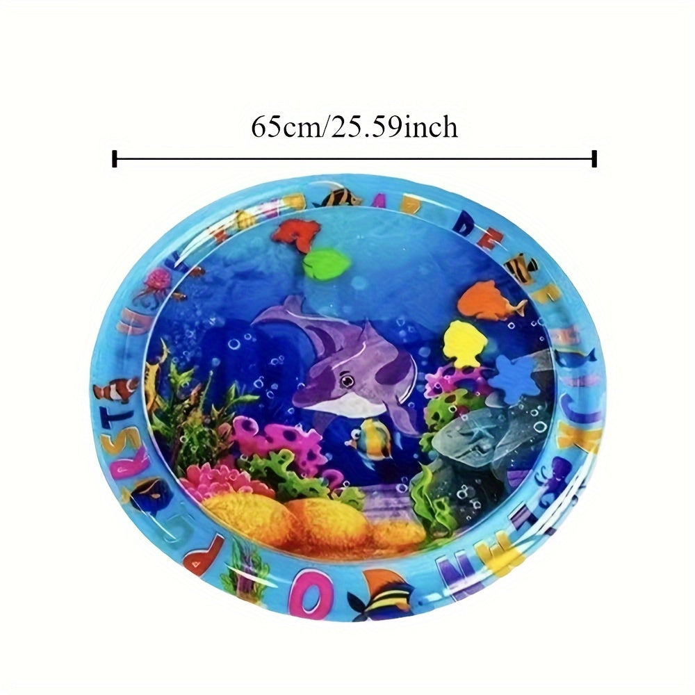 Cartoon Pattern Round Water-Resistant Pet Cooling Mat 25.59 Inch