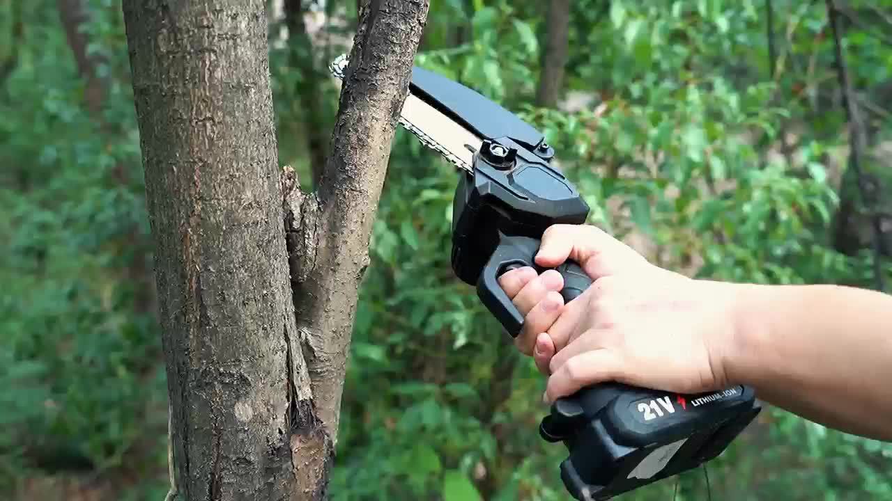 Mini Cordless Chainsaw 6 Inch Handheld Electric Pruner