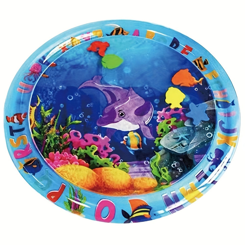 Cartoon Pattern Round Water-Resistant Pet Cooling Mat 25.59 Inch