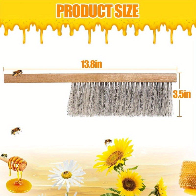 Natural Horsehair Beekeeping Brush with Wooden Handle Supplies