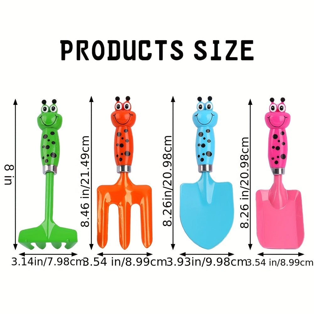 4PCS ChezMax Metal Mini Gardening Hand Shovel Set Safe Soil Planting Digging Transplanting Tools
