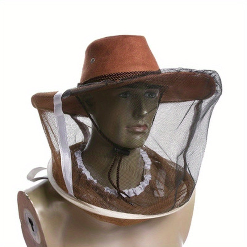 Beekeeper Protective Hat with Detachable Mesh Veil and Brim