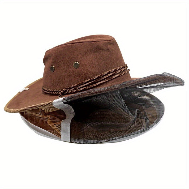Beekeeper Protective Hat with Detachable Mesh Veil and Brim