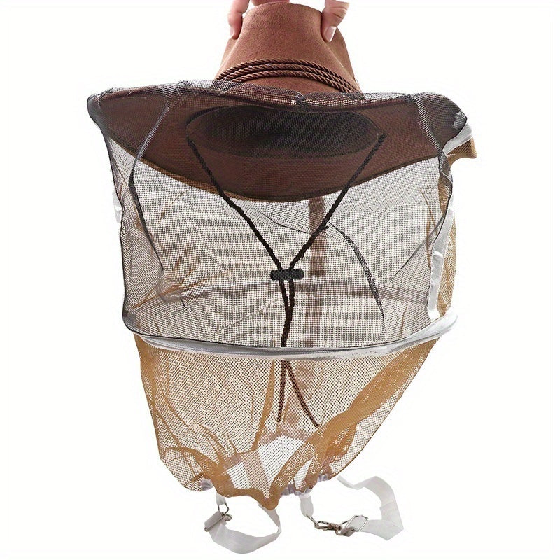 Beekeeper Protective Hat with Detachable Mesh Veil and Brim