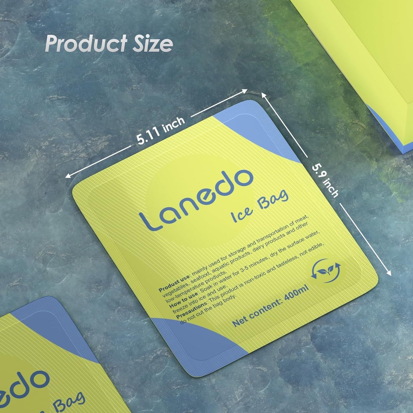 100pcs Lanedo Ice Pack for Food Freshness and Beverage Cooling