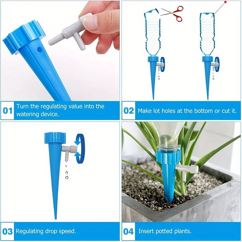 20pcs Self Watering Spike Set Adjustable Drip Water Device for Automated Garden Irrigation
