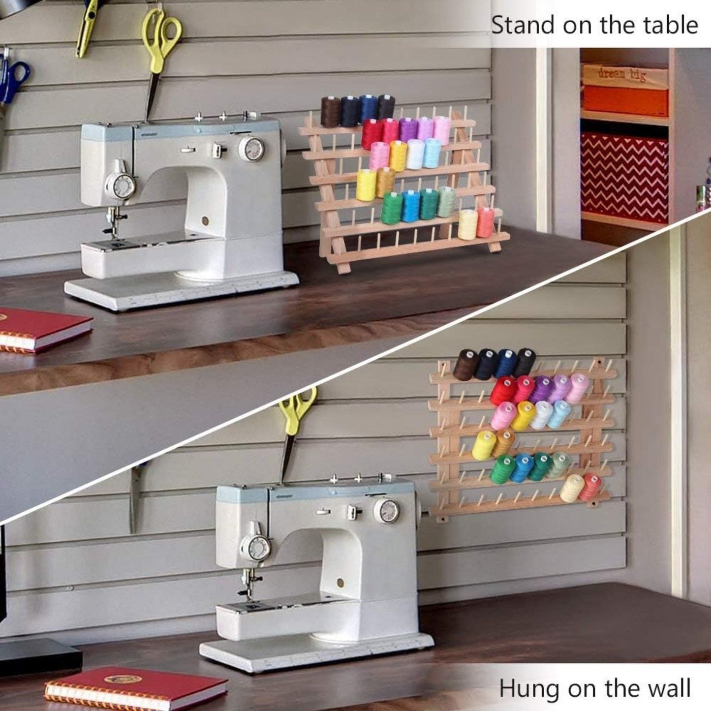 2 Pack Sewing Thread Holder Rack 60 Spool Organizer