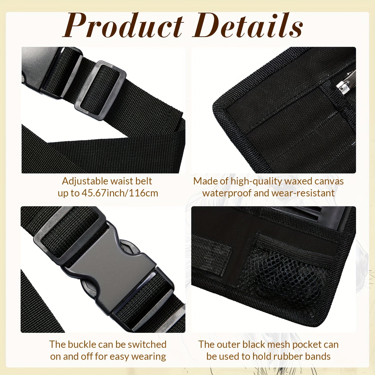 9 Piece Horse Braiding Kit with Belt and Accessories for Mane