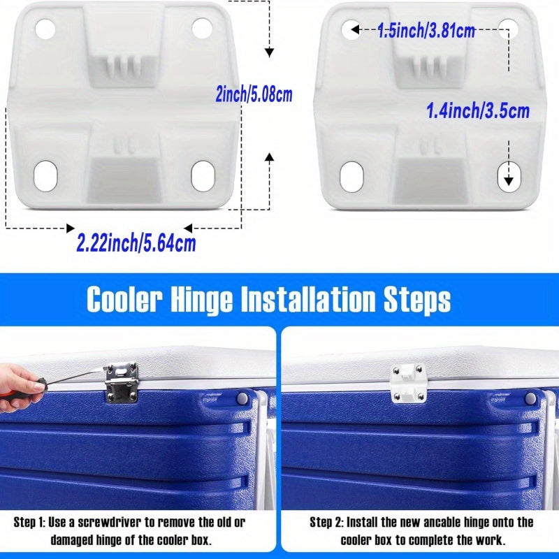 Cooler Replacement Hinges and Screw Kits Set of 6 Durable Parts
