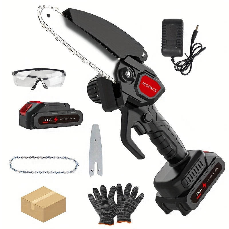 Mini Cordless Chainsaw 6 Inch Handheld Electric Pruner