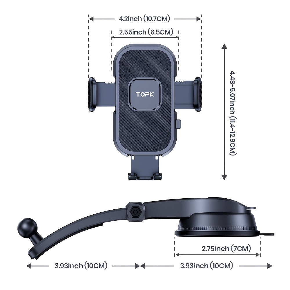 TOPK Universal Car Phone Holder Mount for Dashboard Use