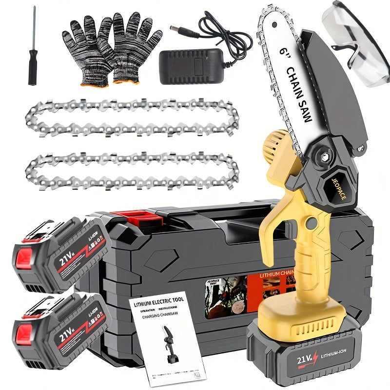 Mini Cordless Chainsaw 6 Inch Handheld Electric Pruner
