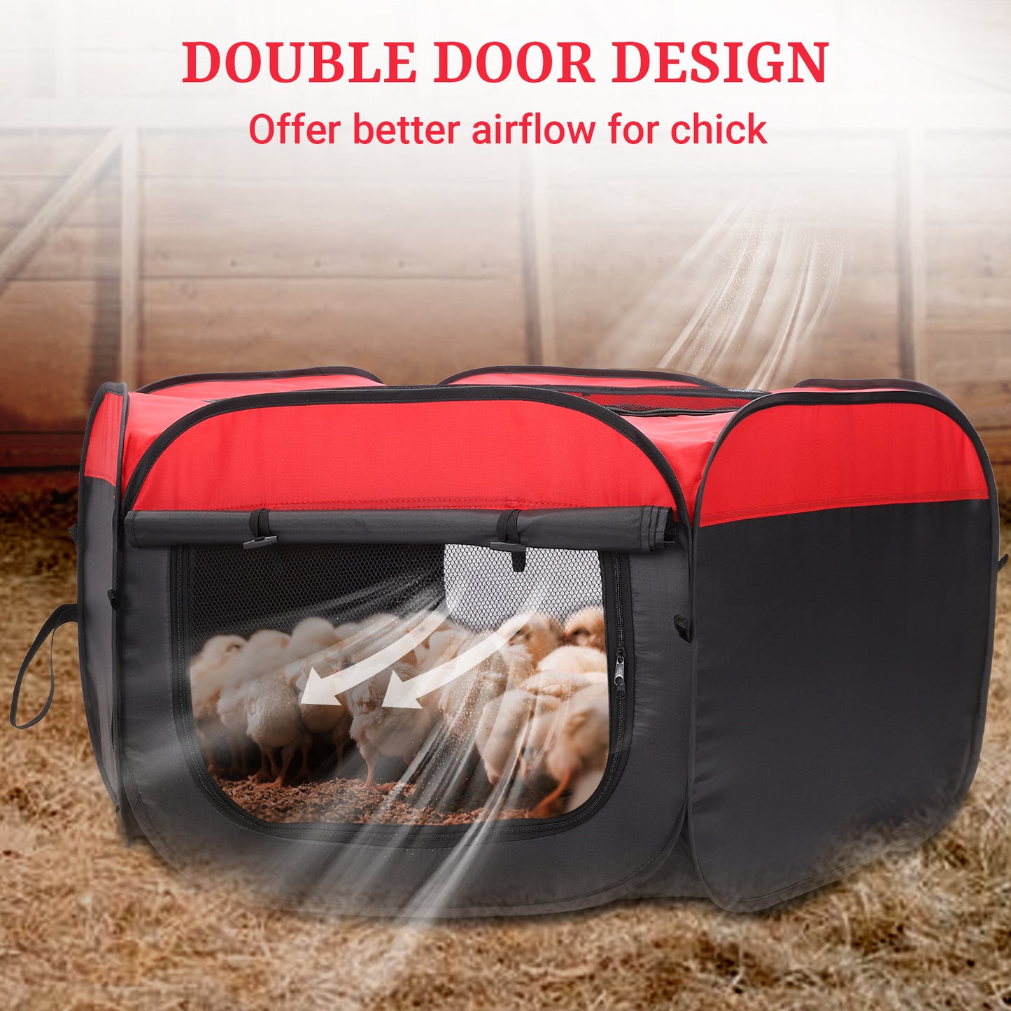 Chicken Brood Box Kit with Feeder, Drinker and Nesting Mat