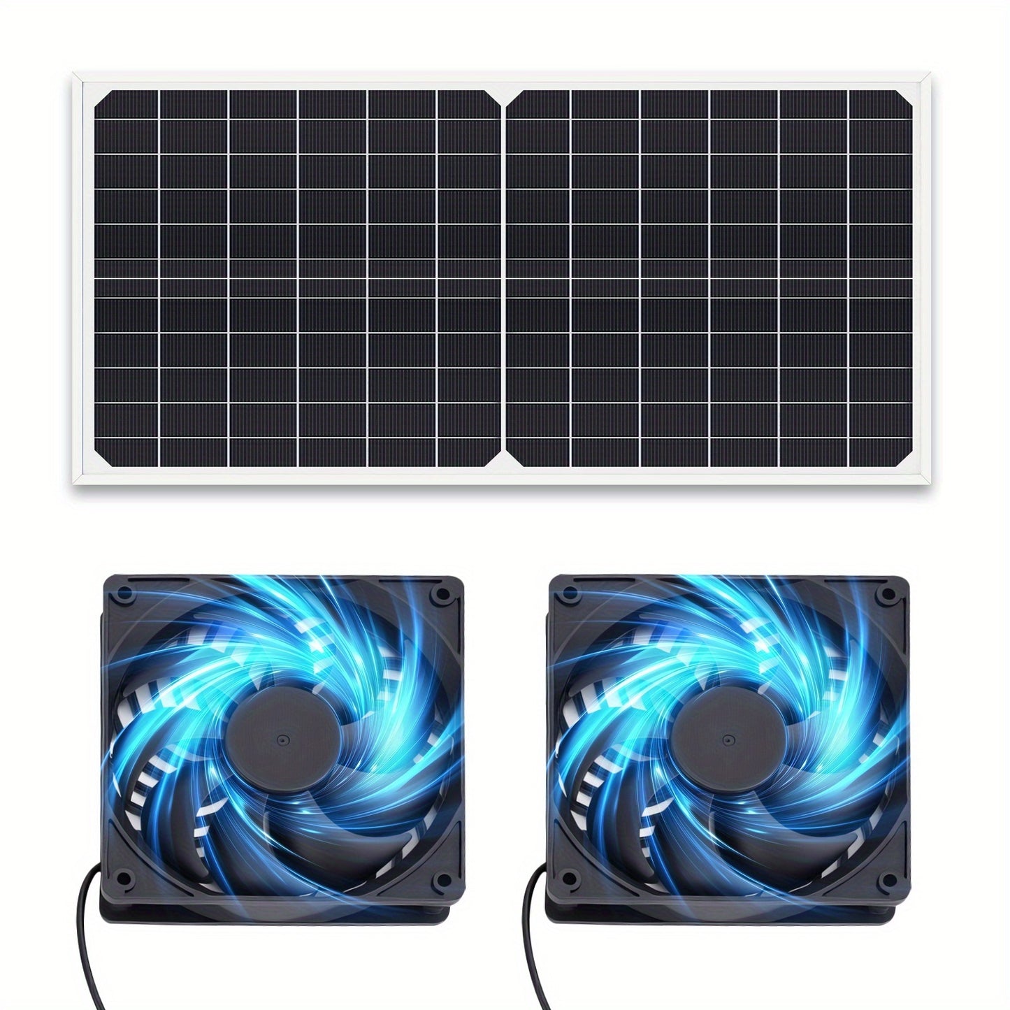 Solar Exhaust Fan Kit with 16W Panel for Greenhouse and Shed