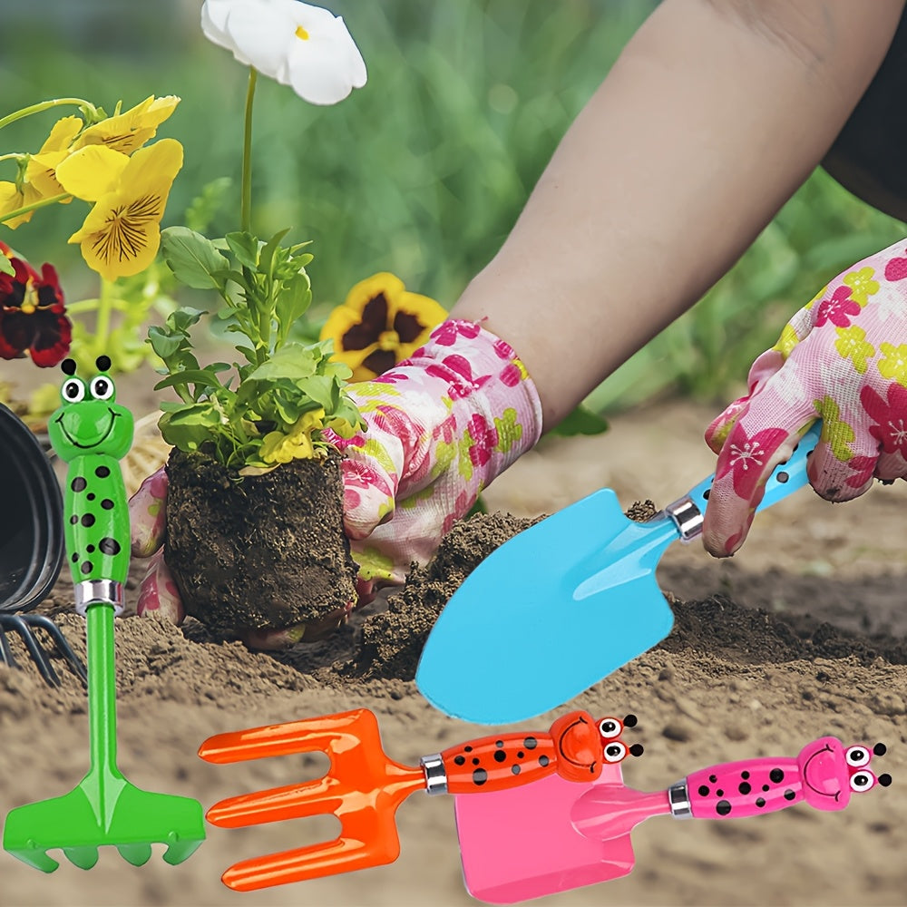 4PCS ChezMax Metal Mini Gardening Hand Shovel Set Safe Soil Planting Digging Transplanting Tools