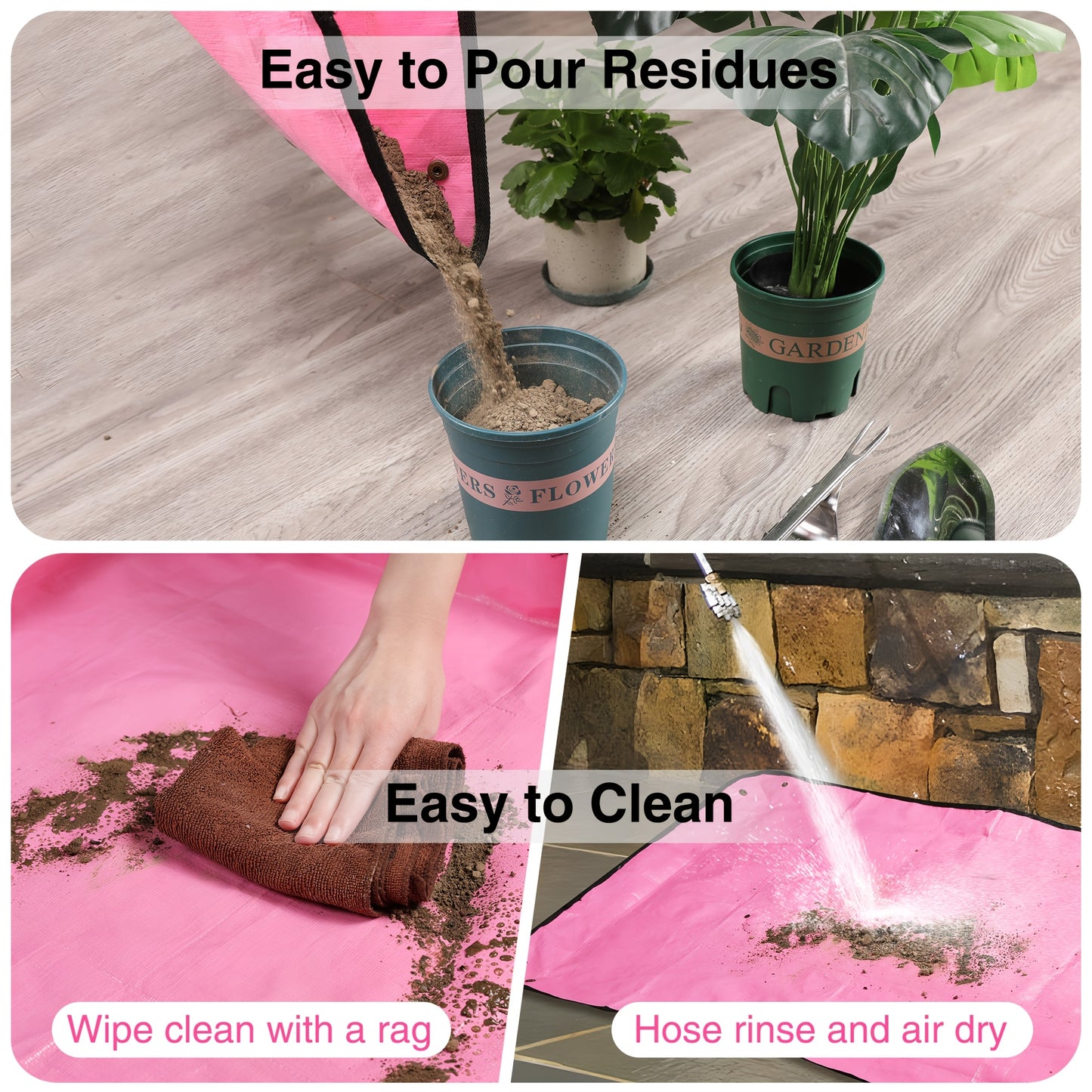 Workpro 39.5 Inch by 31.5 Inch Thickened Waterproof Repotting Mat Durable Lightweight Potting Tray for Indoor Plant Transplanting Gardening Gifts for Plant Lovers
