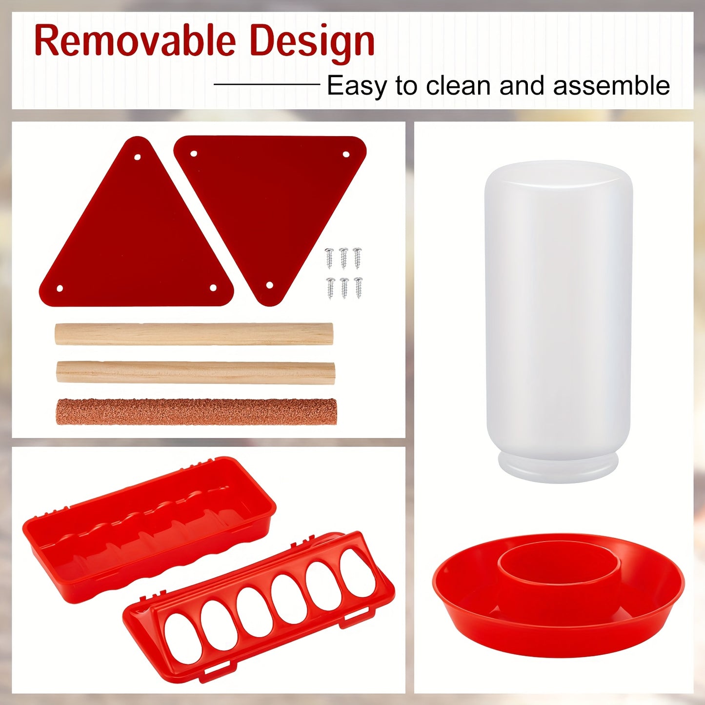 7 Piece Chicken Feeder And Waterer Kit For Small Poultry