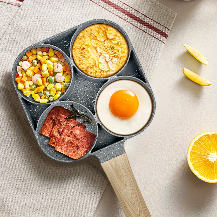 Premium Non Stick Breakfast Skillet with Wooden Handle