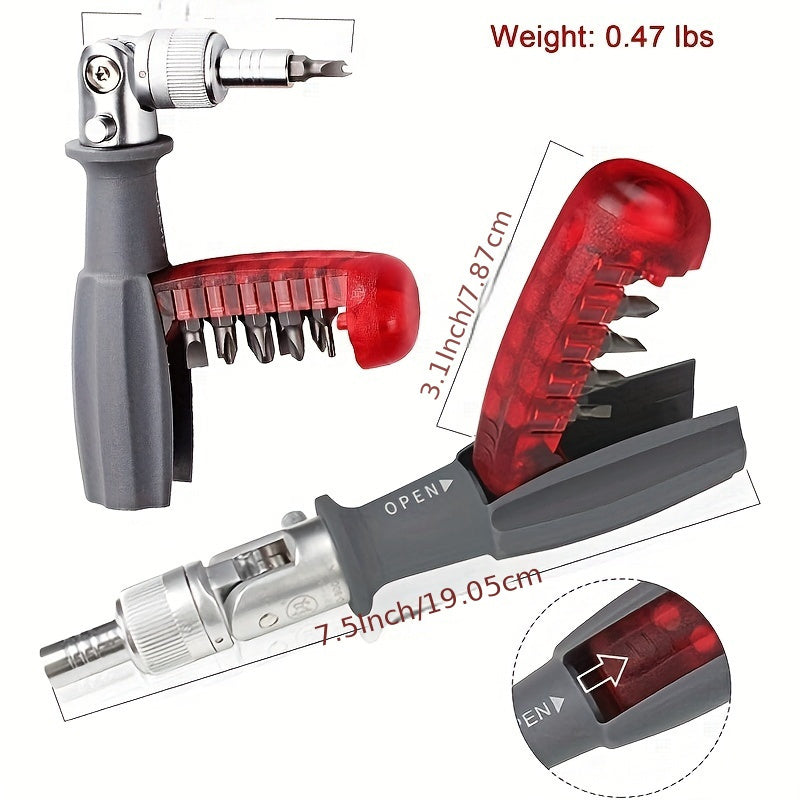 10 In 1 Ratchet Screwdriver Set with Magnetic Bits and Tools