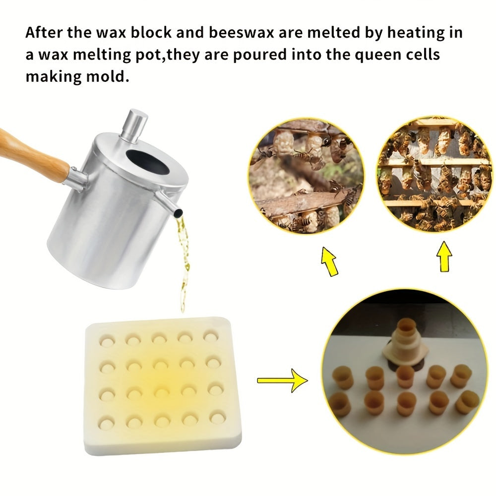 Silicone Queen Cup Mold 20 Holes for Beekeeping Supplies