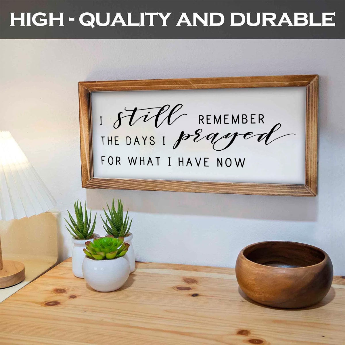Rustic Farmhouse Wooden Wall Art Inspirational Quote Plaque