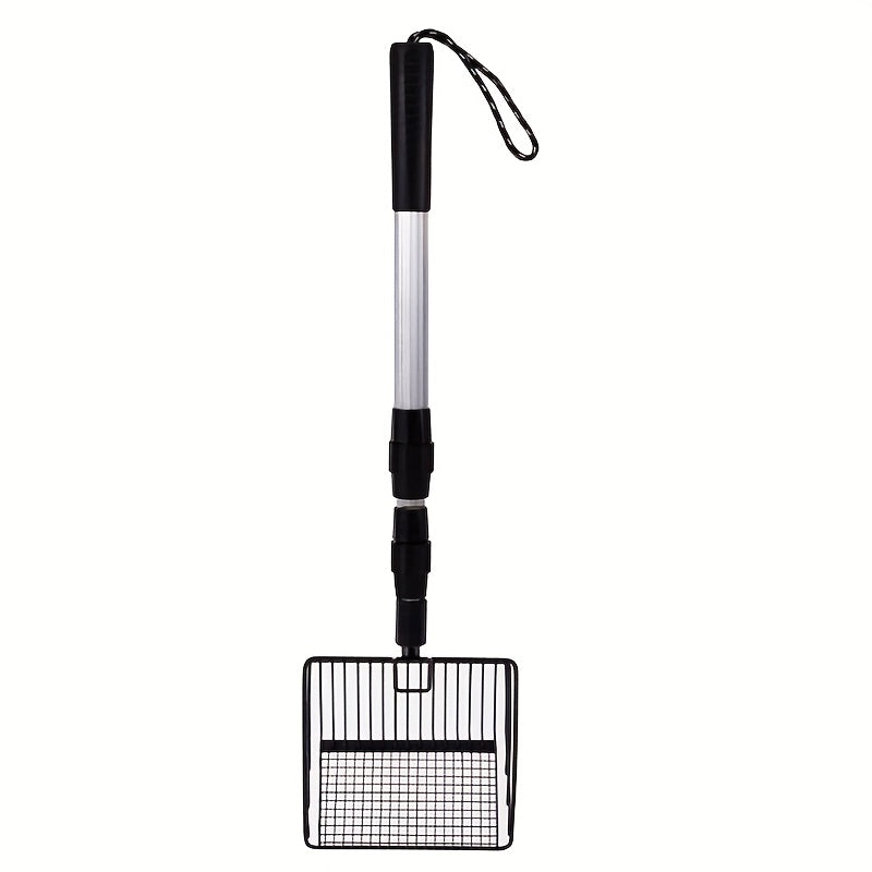 Heavy Duty 3 in 1 Chicken Manure Shovel Adjustable Long Handle Durable Metal Design Easy Screening for Pine Wood Pellets and Chicken Coop Cleaning Essential Tool for Poultry Care and Maintenance