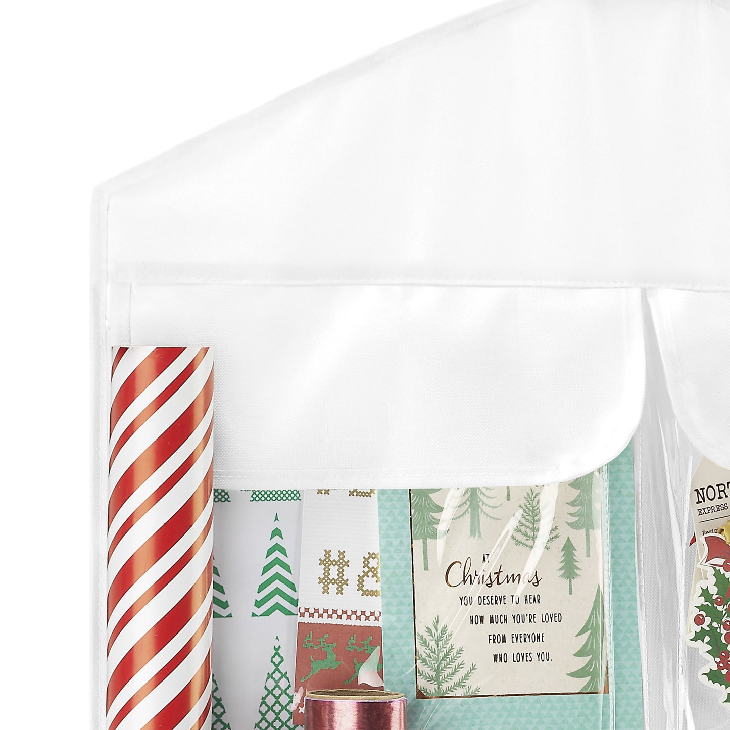 Transparent Double Sided Door Hanging Organizer for Gift Wrapping