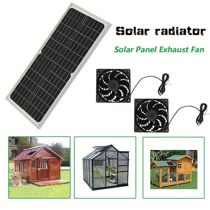 Solar Dual Fan Ventilation System for Chicken Coops and Pets