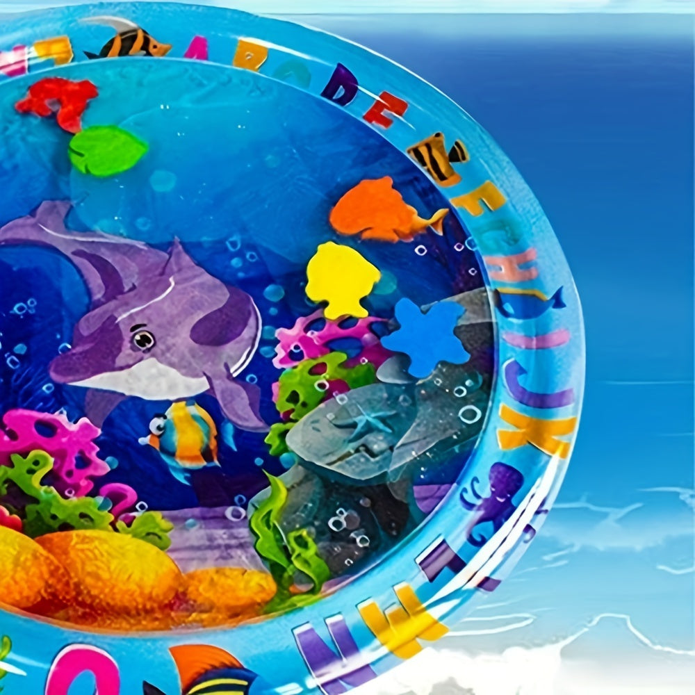 Cartoon Pattern Round Water-Resistant Pet Cooling Mat 25.59 Inch