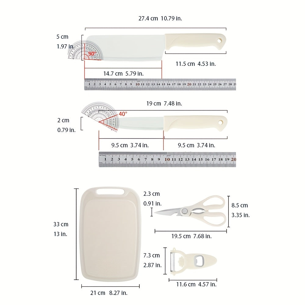 Portable Kitchen Knife Set With Chopping Board For Camping