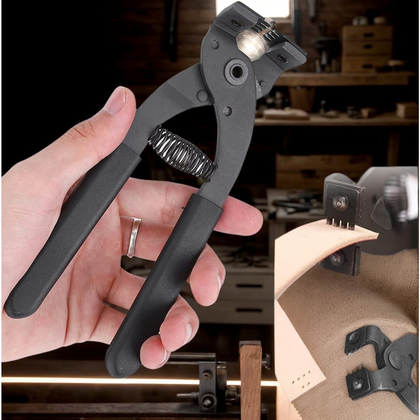 Leather Silent Pliers Carbon Steel Diamond Cutting Tool for Belts Wallets Saddles and Fabrics