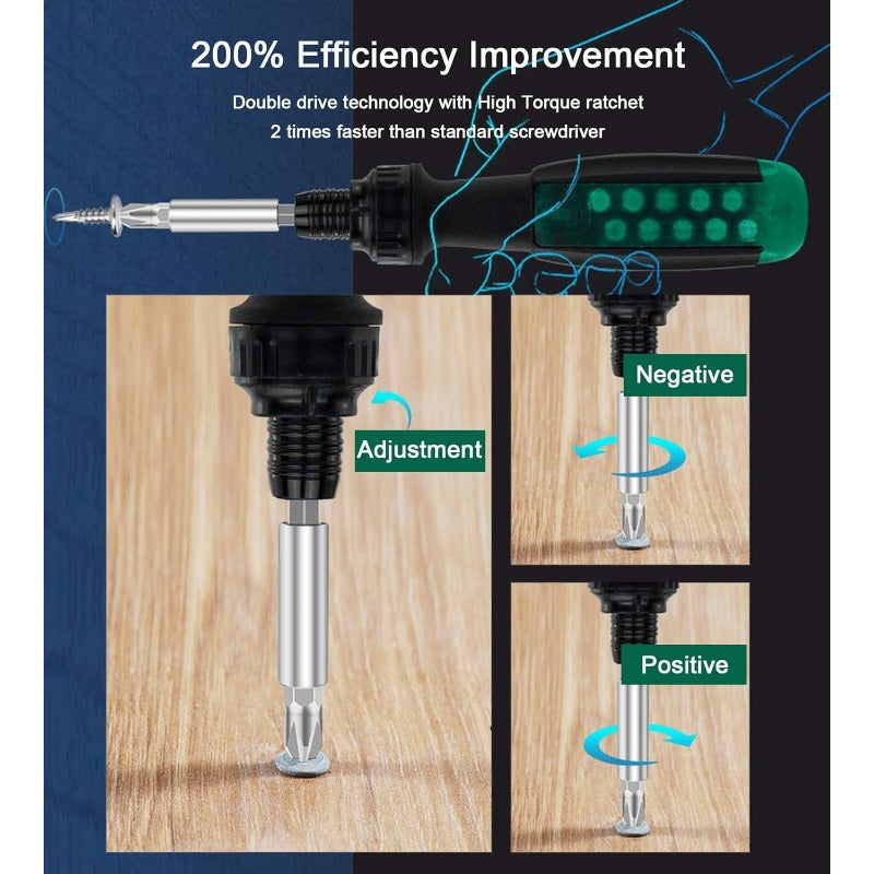 10 In 1 Ratchet Screwdriver Set with Magnetic Bits and Tools