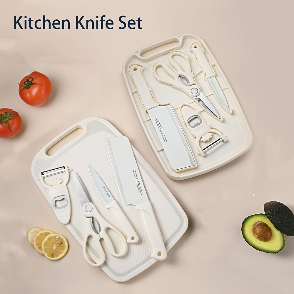 Portable Kitchen Knife Set With Chopping Board For Camping