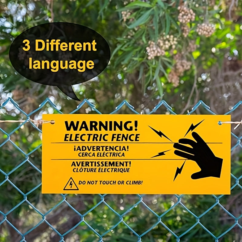 8pcs Electric Fence Warning Signs