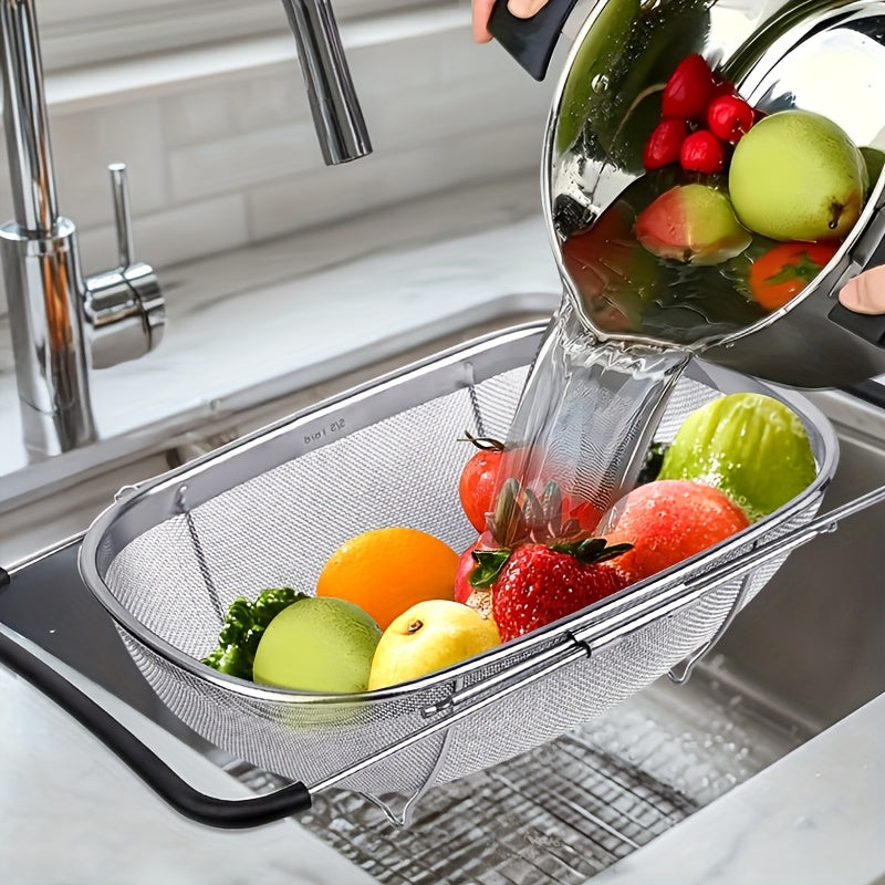 Expandable Stainless Steel Filter with Fine Mesh for Kitchen