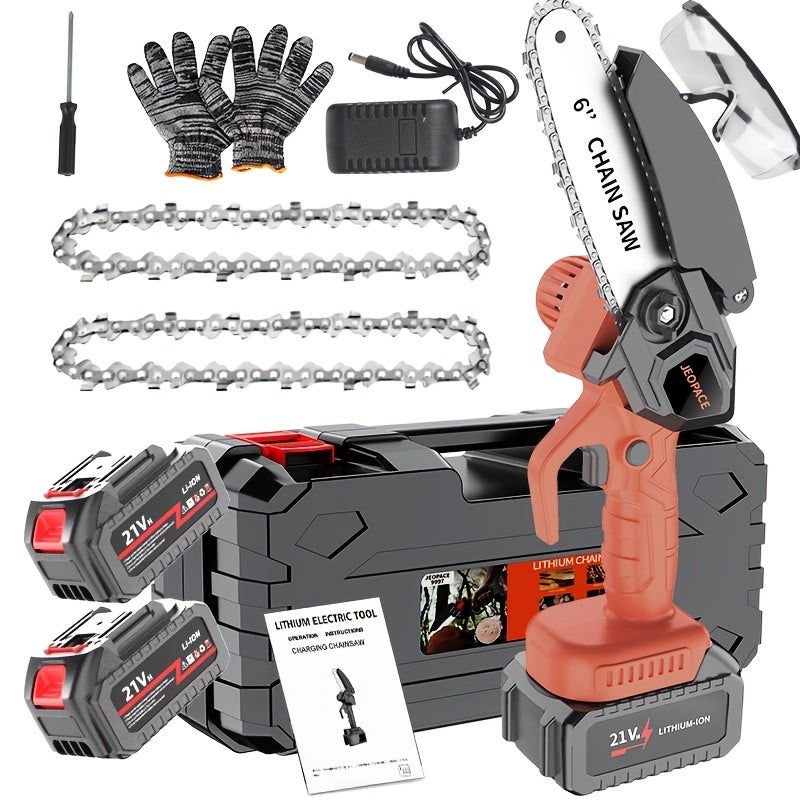 Mini Cordless Chainsaw 6 Inch Handheld Electric Pruner