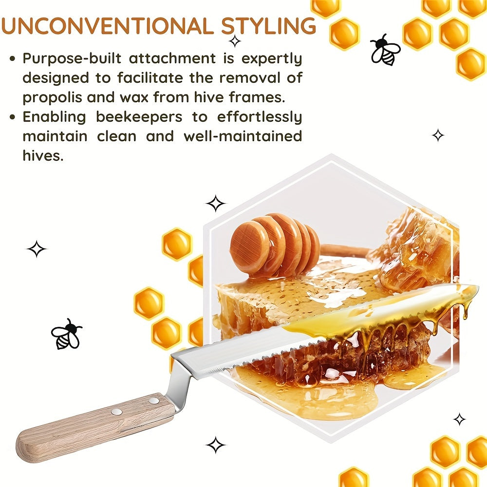 Three Piece Stainless Steel Beekeeping Tool Set with Knife