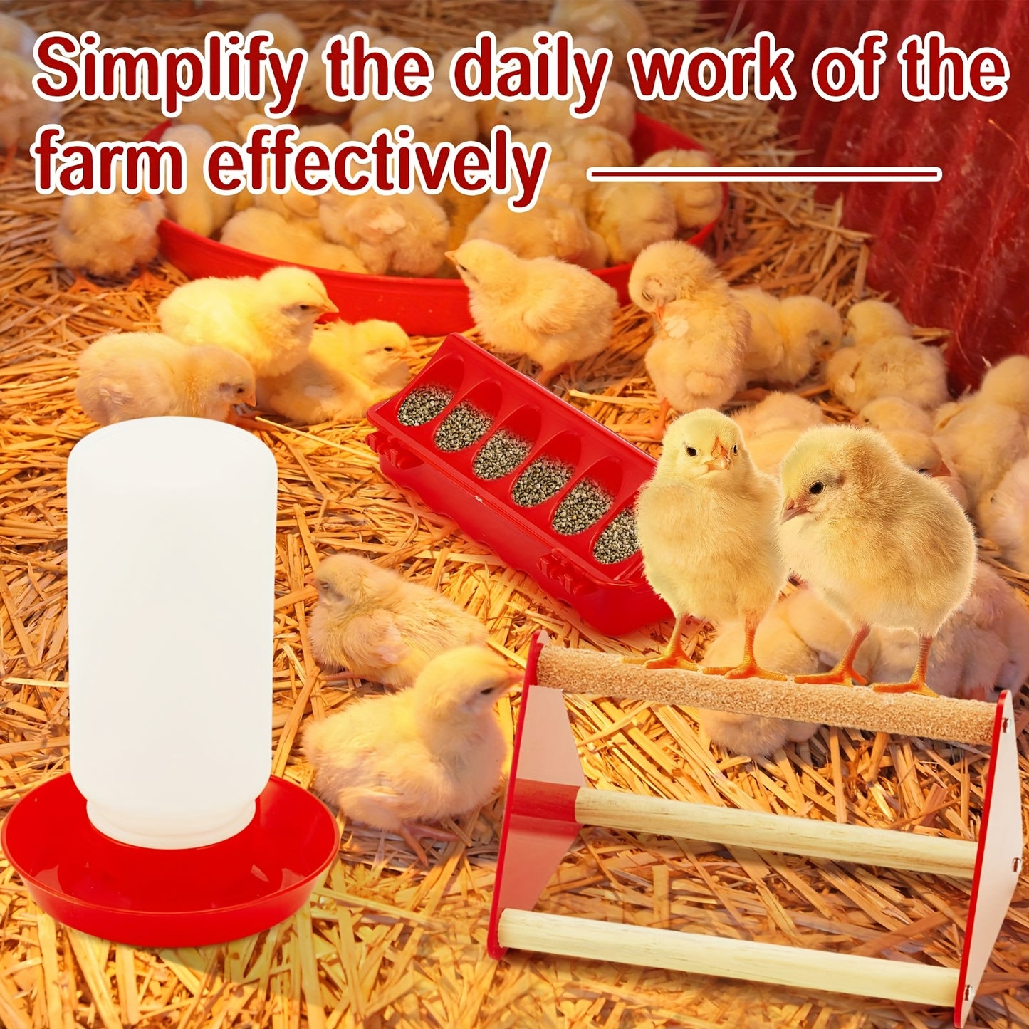7 Piece Chicken Feeder And Waterer Kit For Small Poultry