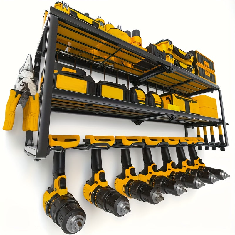 Heavy Duty Metal Power Tool Storage Rack With Charging Station