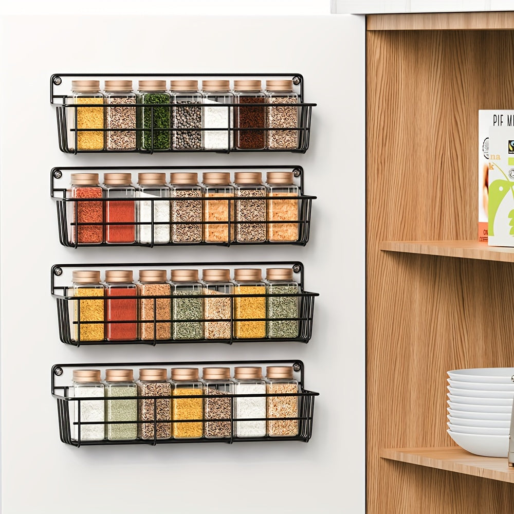 4/5pcs Multifunctional Wall-mounted Spice Rack