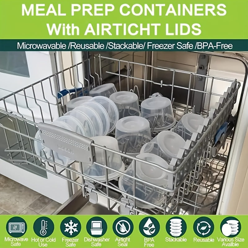 Airtight Plastic Food Containers Set for Meal Prep and Storage
