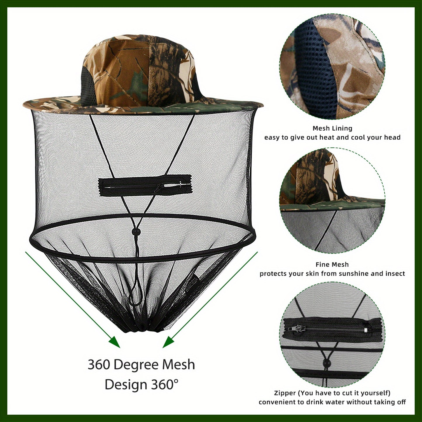 Beekeeping Hat with Mosquito Net for Outdoor Activities