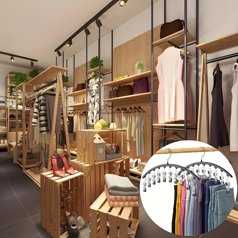 4 Pack 10 Clip Pants Hangers For Leggings Jeans Socks Ties