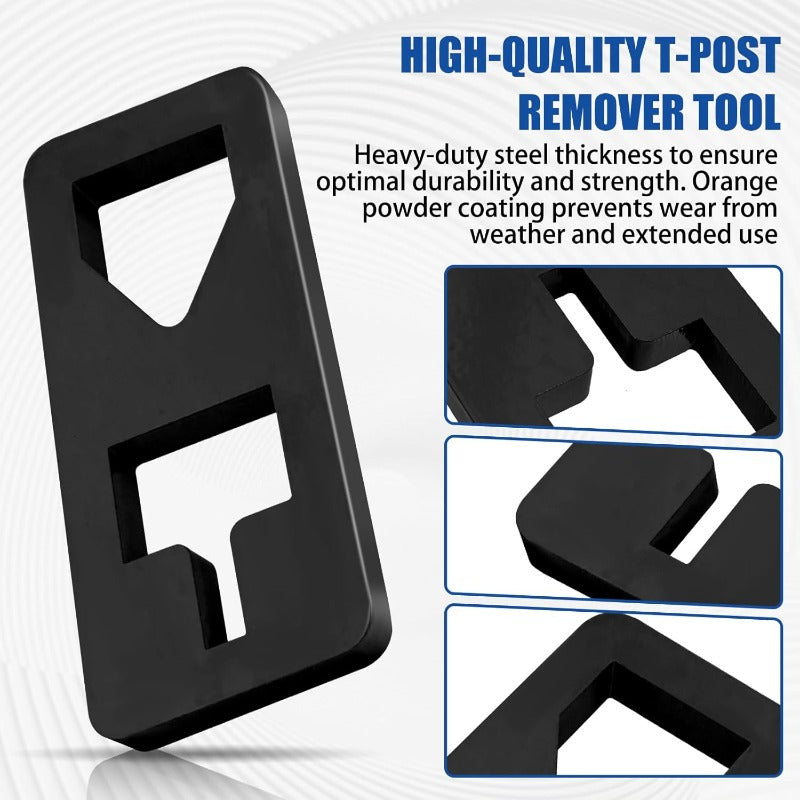 Heavy Duty T Post Puller for Tractors Adjustable Chain and S Hook System Ergonomic Handle for Effortless T Post Removal Farm Garden Fencing Accessories Black Agricultural Support Sturdy Construction