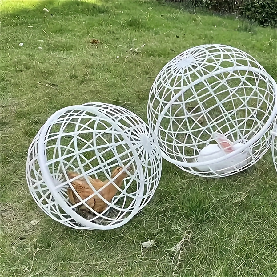 Portable Rolling PVC Chicken Coop Ball for Backyard Use