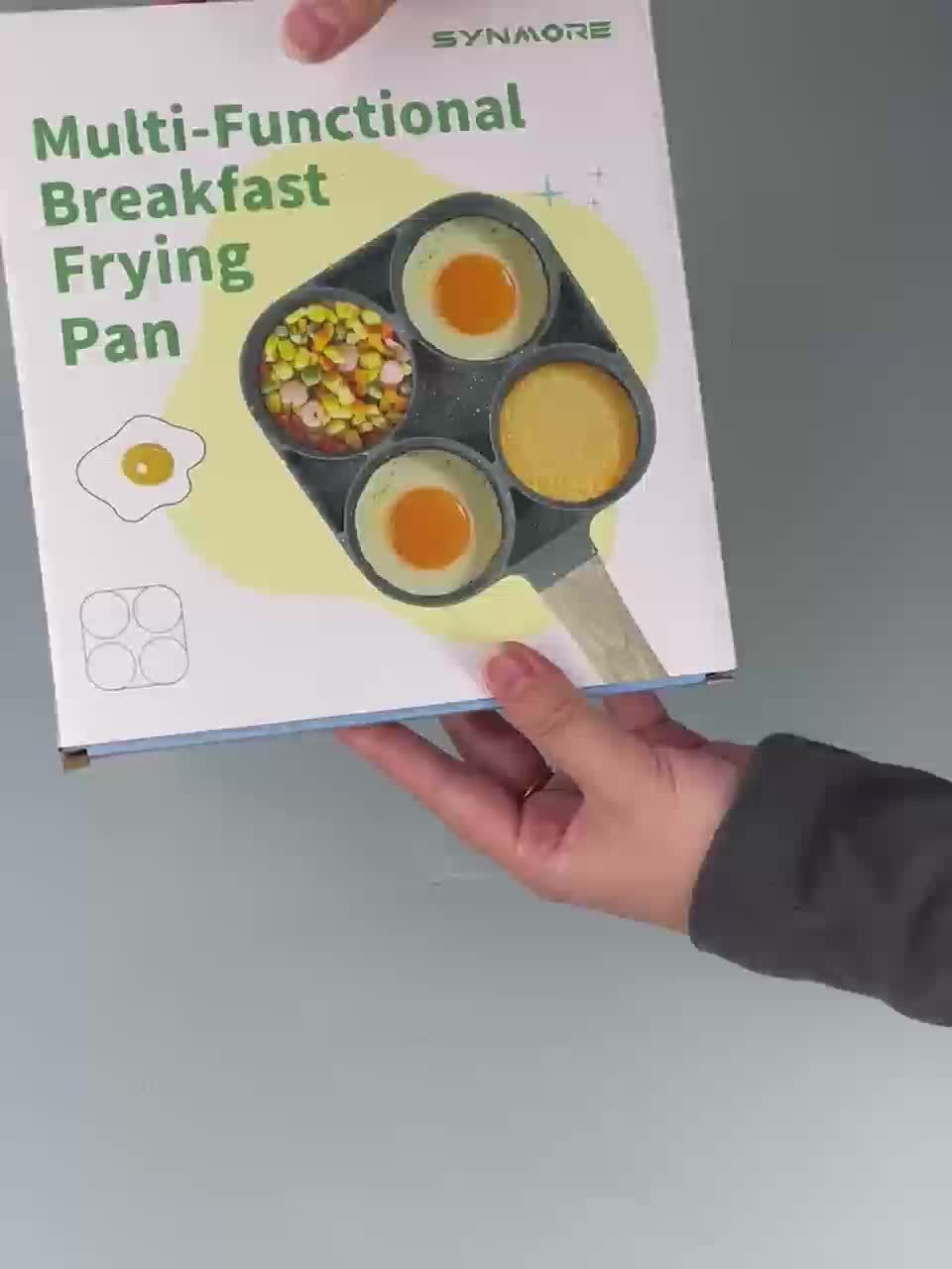 Premium Non Stick Breakfast Skillet with Wooden Handle