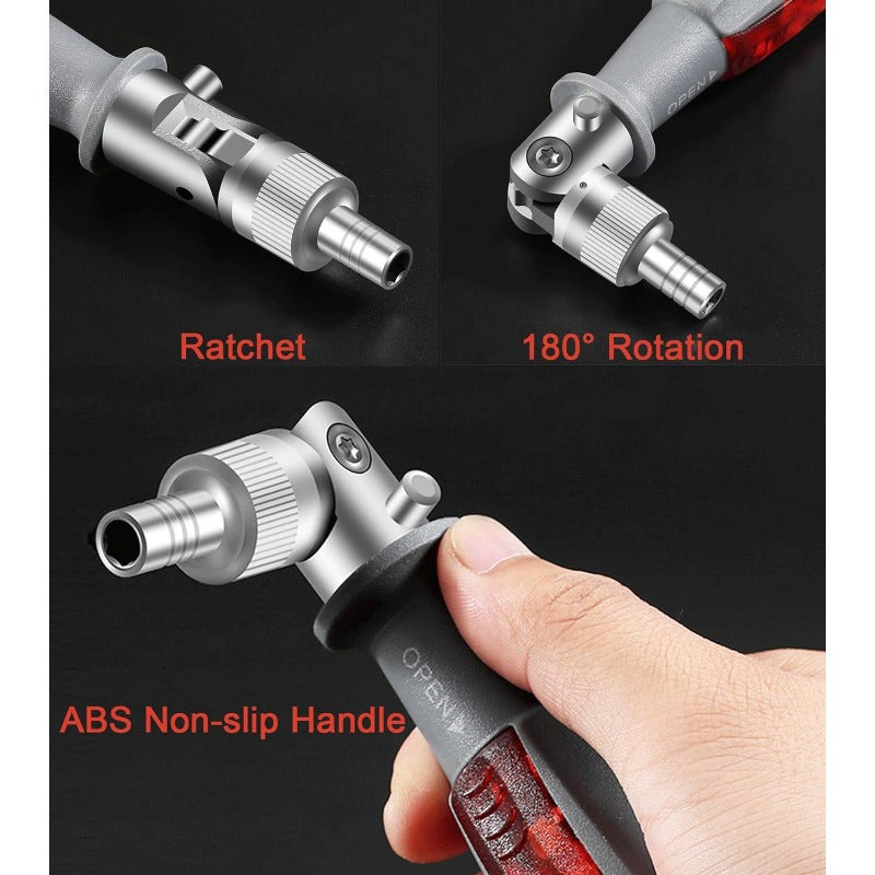 10 In 1 Ratchet Screwdriver Set with Magnetic Bits and Tools