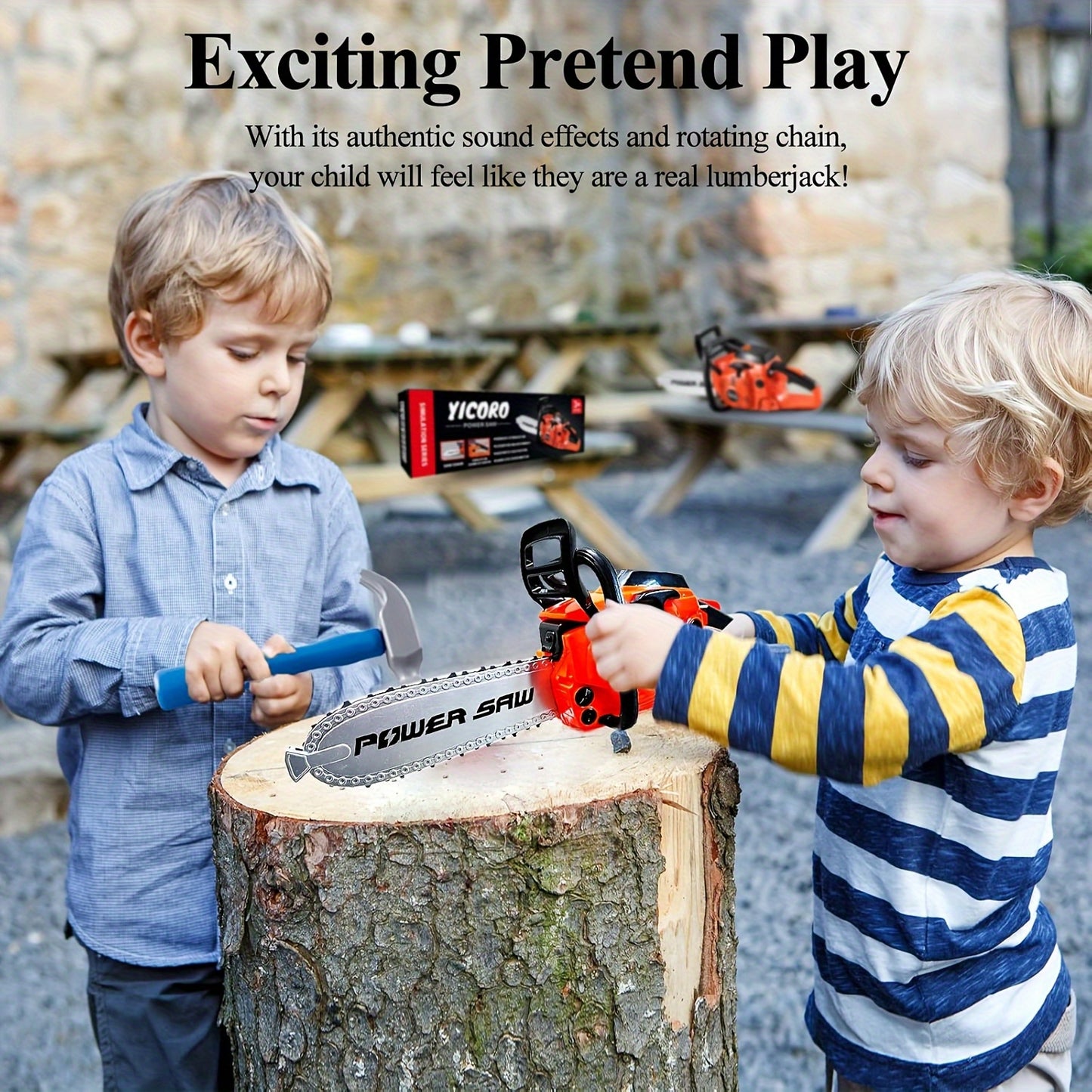 Toy Electric Saw Tool Set with Realistic Sound for Kids