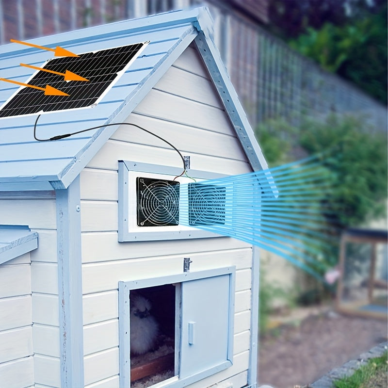 Solar Dual Fan Ventilation System for Chicken Coops and Pets