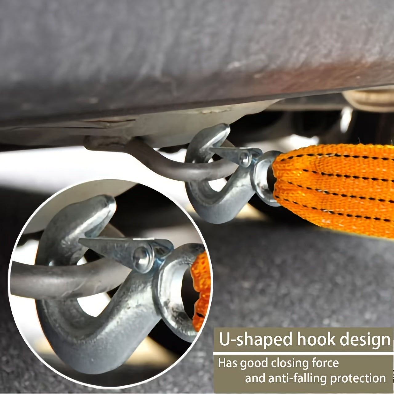 Heavy Trailer Winch Strap 20 Foot 2 Inch Load Capacity Yellow